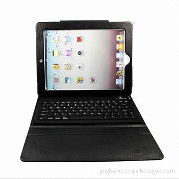 Bluetooth Keyboard Case for iPad, Made of Silicon Leather